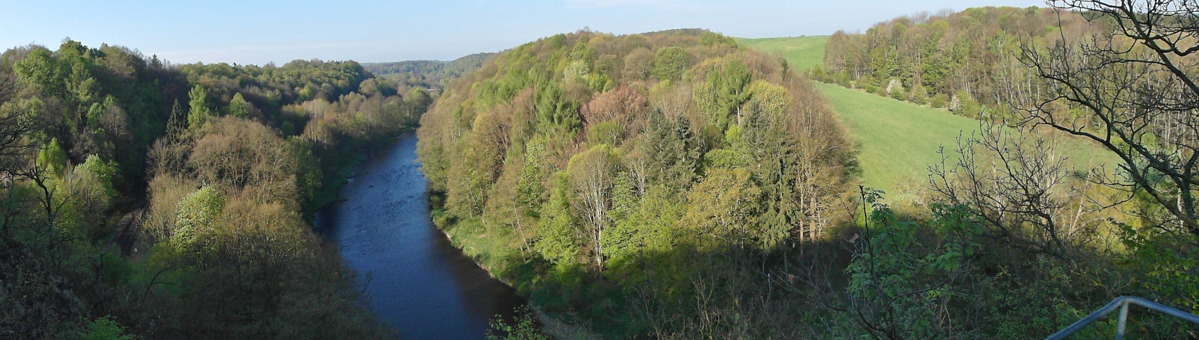 Blick vom Harrasfelsen in's Zschopautal